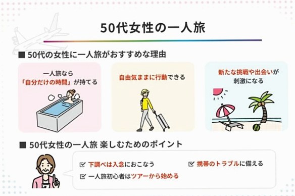 自由気ままに一人旅を 50代女性におすすめの旅先13選