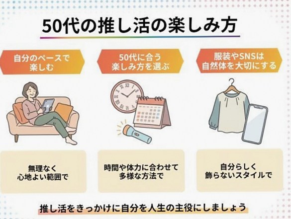 50代から推し活を始めるのはおかしい？ 自分らしく楽しむための考え方